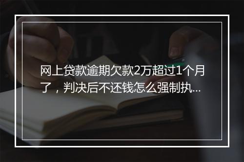 网上贷款逾期欠款2万超过1个月了，判决后不还钱怎么强制执行