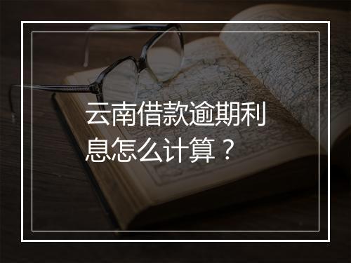 云南借款逾期利息怎么计算？