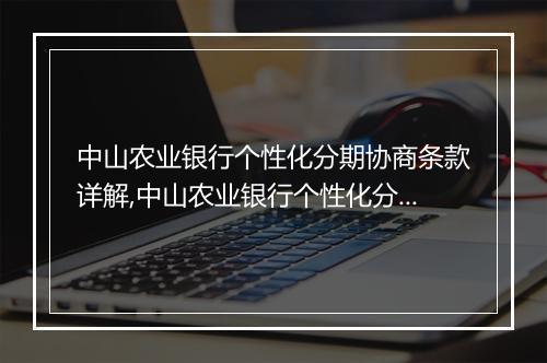 中山农业银行个性化分期协商条款详解,中山农业银行个性化分期协商条款解读