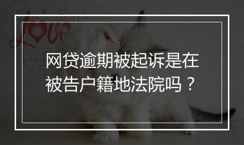 网贷逾期被起诉是在被告户籍地法院吗？