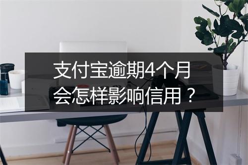 支付宝逾期4个月会怎样影响信用？