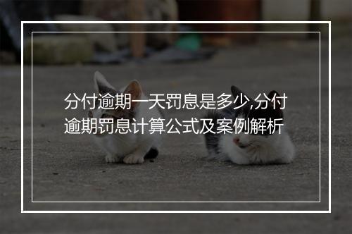 分付逾期一天罚息是多少,分付逾期罚息计算公式及案例解析