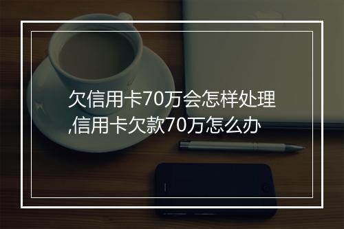 欠信用卡70万会怎样处理,信用卡欠款70万怎么办
