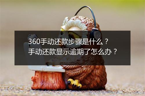 360手动还款步骤是什么？手动还款显示逾期了怎么办？