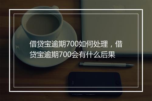 借贷宝逾期700如何处理，借贷宝逾期700会有什么后果