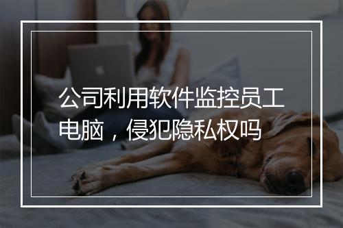 公司利用软件监控员工电脑，侵犯隐私权吗