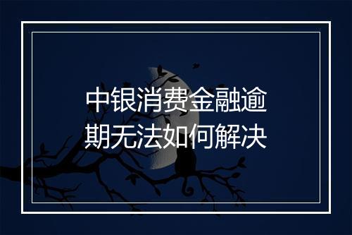 中银消费金融逾期无法如何解决