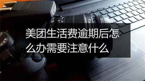 美团生活费逾期后怎么办需要注意什么