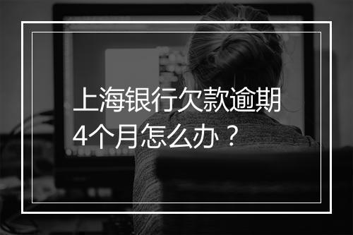 上海银行欠款逾期4个月怎么办？