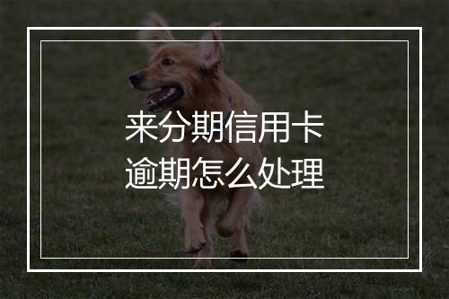 来分期信用卡逾期怎么处理