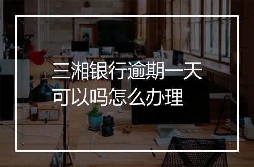 三湘银行逾期一天可以吗怎么办理