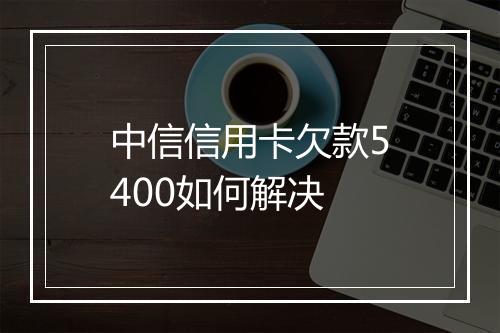 中信信用卡欠款5400如何解决