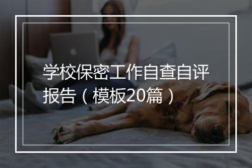 学校保密工作自查自评报告（模板20篇）