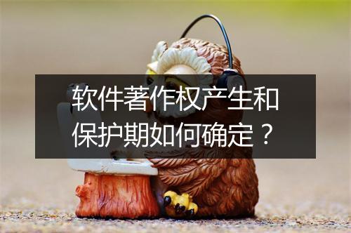软件著作权产生和保护期如何确定？