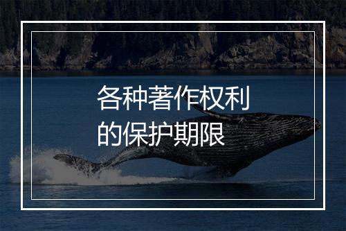 各种著作权利的保护期限