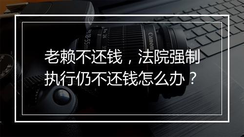 老赖不还钱，法院强制执行仍不还钱怎么办？
