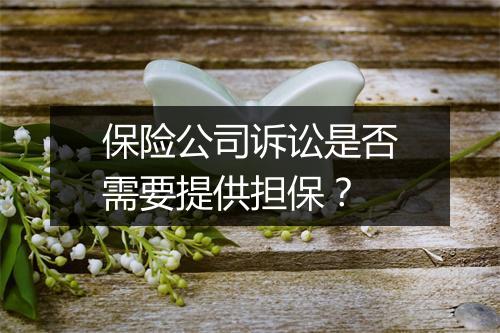 保险公司诉讼是否需要提供担保？