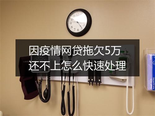 因疫情网贷拖欠5万还不上怎么快速处理