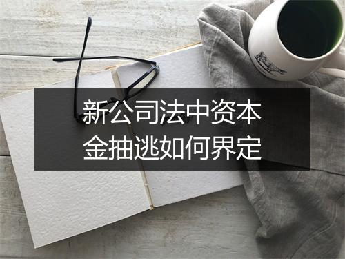 新公司法中资本金抽逃如何界定