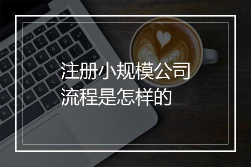 注册小规模公司流程是怎样的