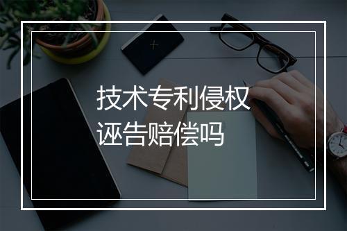 技术专利侵权诬告赔偿吗