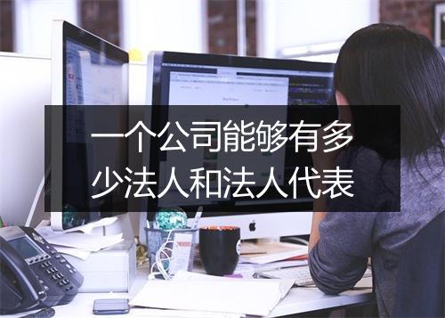 一个公司能够有多少法人和法人代表