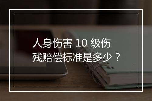 人身伤害 10 级伤残赔偿标准是多少？