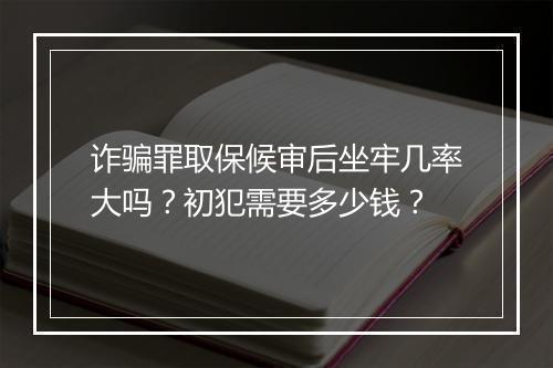 诈骗罪取保候审后坐牢几率大吗？初犯需要多少钱？