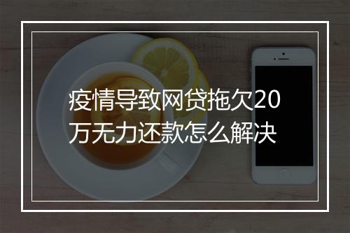 疫情导致网贷拖欠20万无力还款怎么解决