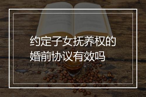 约定子女抚养权的婚前协议有效吗