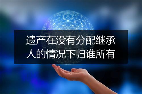 遗产在没有分配继承人的情况下归谁所有