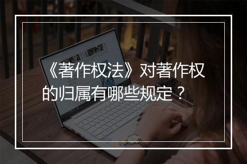 《著作权法》对著作权的归属有哪些规定？