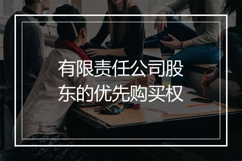 有限责任公司股东的优先购买权