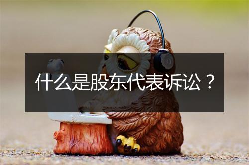 什么是股东代表诉讼？