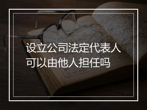 设立公司法定代表人可以由他人担任吗
