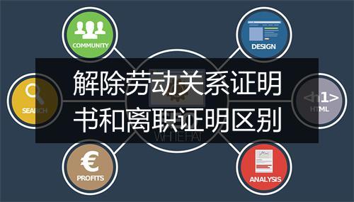 解除劳动关系证明书和离职证明区别