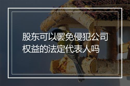 股东可以罢免侵犯公司权益的法定代表人吗