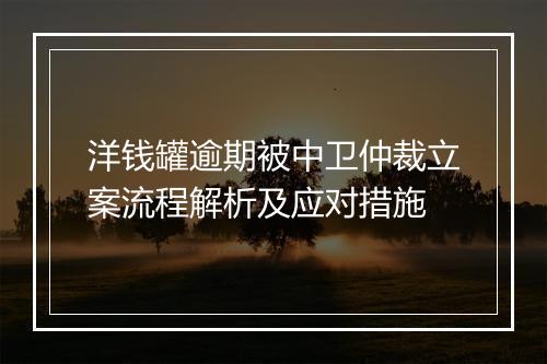 洋钱罐逾期被中卫仲裁立案流程解析及应对措施