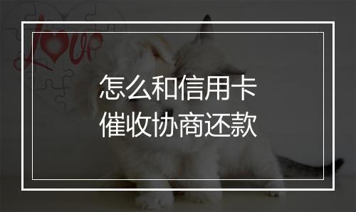 怎么和信用卡催收协商还款