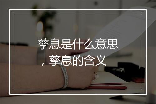 孳息是什么意思，孳息的含义