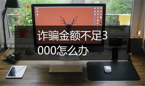 诈骗金额不足3000怎么办