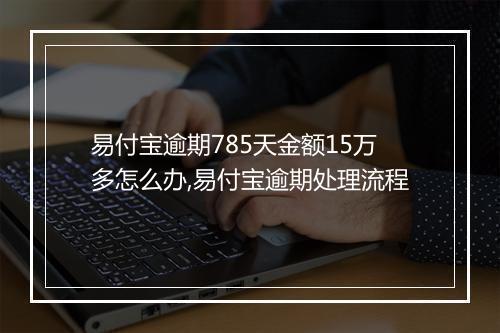 易付宝逾期785天金额15万多怎么办,易付宝逾期处理流程