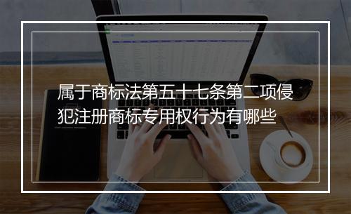 属于商标法第五十七条第二项侵犯注册商标专用权行为有哪些