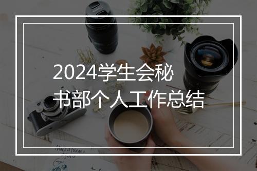 2024学生会秘书部个人工作总结