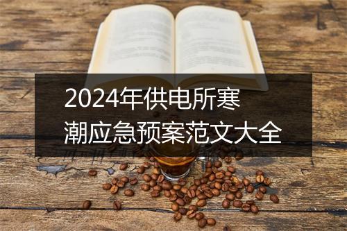 2024年供电所寒潮应急预案范文大全