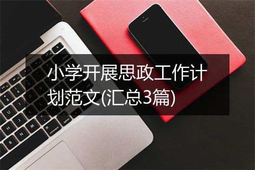 小学开展思政工作计划范文(汇总3篇)