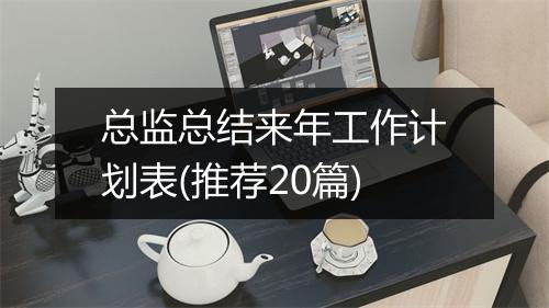 总监总结来年工作计划表(推荐20篇)