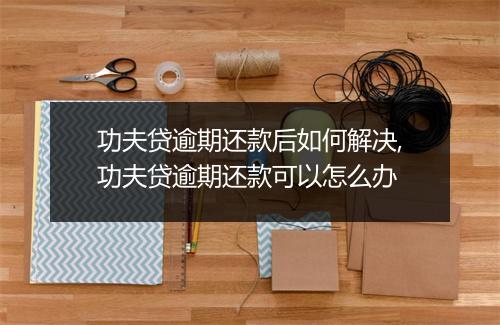 功夫贷逾期还款后如何解决,功夫贷逾期还款可以怎么办