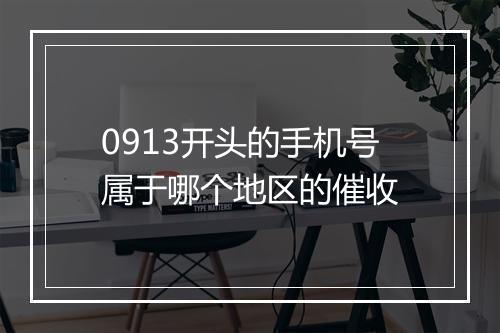 0913开头的手机号属于哪个地区的催收