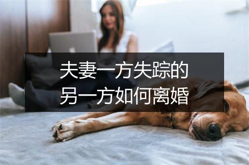 夫妻一方失踪的另一方如何离婚
